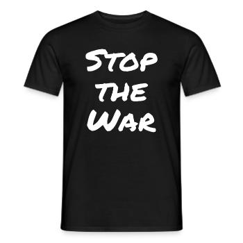 Stop the war - Männer T-Shirt - Schwarz - Vorne - AI Model Male 178 light (178cm)