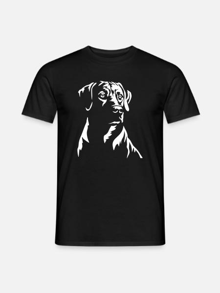 Rhodesian Ridgeback Kopf "Black Edition" - Männer T-Shirt - Schwarz