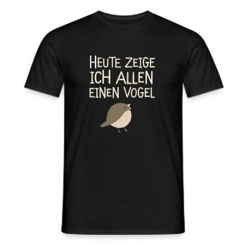  Heute Zeige Ich Allen Einen Vogel Niedlicher - Männer T-Shirt - Schwarz - Vorne - AI Model Male 178 light (178cm)