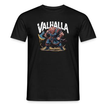  Valhalla Wikinger Krieger Nordische Mythologie - Männer T-Shirt - Schwarz - Vorne - AI Model Male 178 light (178cm)