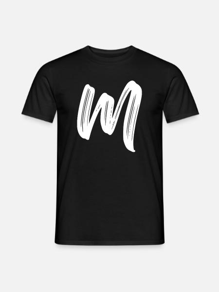 M - Männer T-Shirt - Schwarz