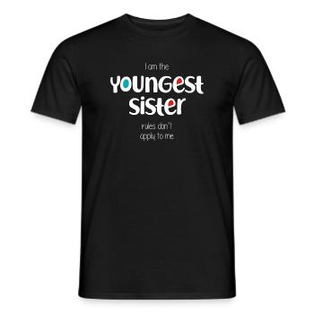 jüngste Schwester - Männer T-Shirt - Schwarz - Vorne - AI Model Male 178 light (178cm)