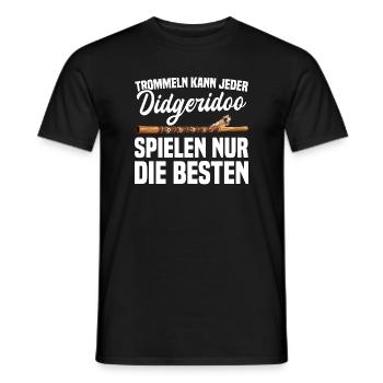 Didgeridoo spielen nur die Besten - Männer T-Shirt - Schwarz - Vorne - AI Model Male 178 light (178cm)
