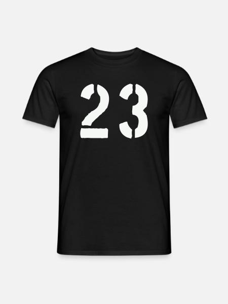 23_zahl - Männer T-Shirt - Schwarz