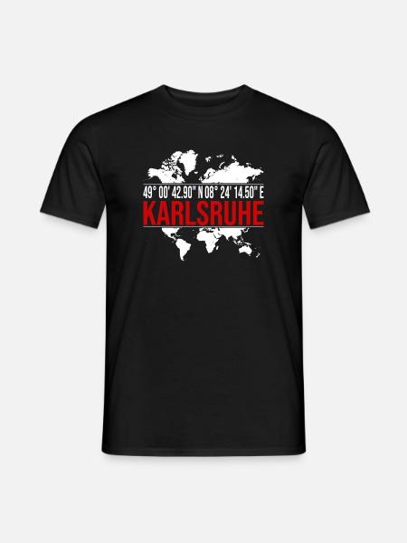 Karlsruhe - Männer T-Shirt - Schwarz
