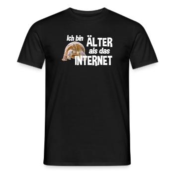 Ich bin älter als das Internet - Schildkröte - Männer T-Shirt - Schwarz - Vorne - AI Model Male 178 light (178cm)