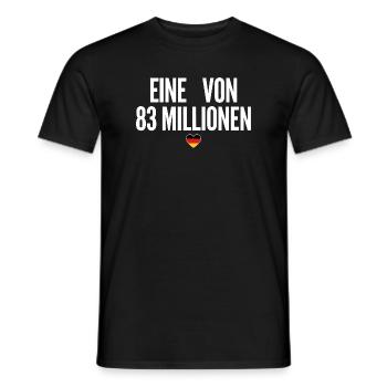 Eine von 83 Millionen - Männer T-Shirt - Schwarz - Vorne - AI Model Male 178 light (178cm)