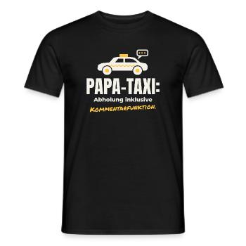 Papa-Taxi mit Kommentarfunktion – Papa Shirt - Männer T-Shirt - Schwarz - Vorne - AI Model Male 178 light (178cm)