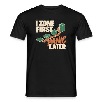 Stadtbau-simulation Gamer Stadtplanung Geschenk - Männer T-Shirt - Schwarz - Vorne - AI Model Male 178 light (178cm)