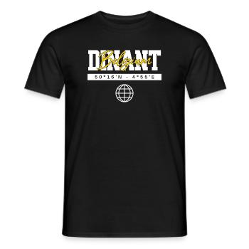 Dinant Belgien Koordinaten Reise Souvenir - Männer T-Shirt - Schwarz - Vorne - AI Model Male 178 light (178cm)