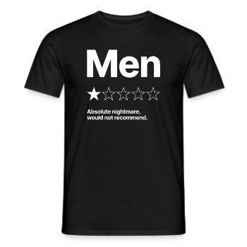 Men Absolute Nightmare Nicht zu empfehlen Humor - Männer T-Shirt - Schwarz - Vorne - AI Model Male 178 light (178cm)