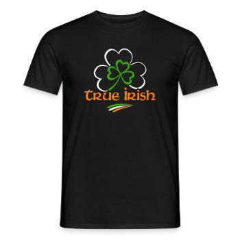 True Irish - Männer T-Shirt - Schwarz - Vorne - AI Model Male 178 light (178cm)