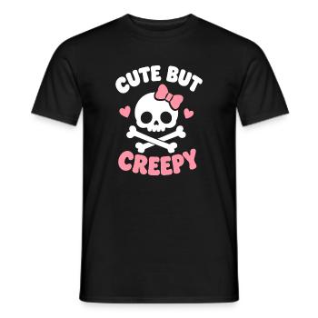 Niedlicher Totenkopfbogen-Grusel-Charme - Männer T-Shirt - Schwarz - Vorne - AI Model Male 178 light (178cm)