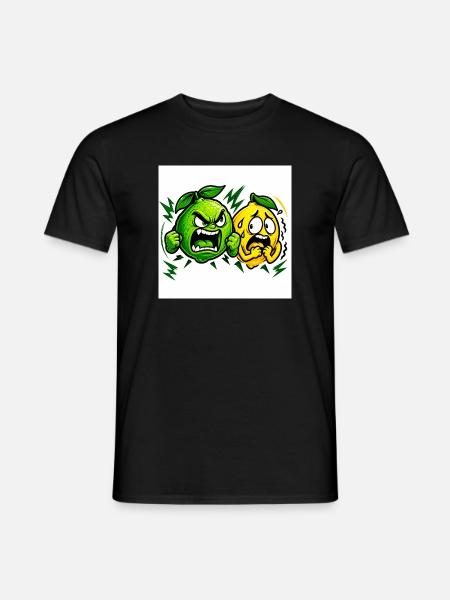 Wütende Limette & Zitrone - Männer T-Shirt - Schwarz