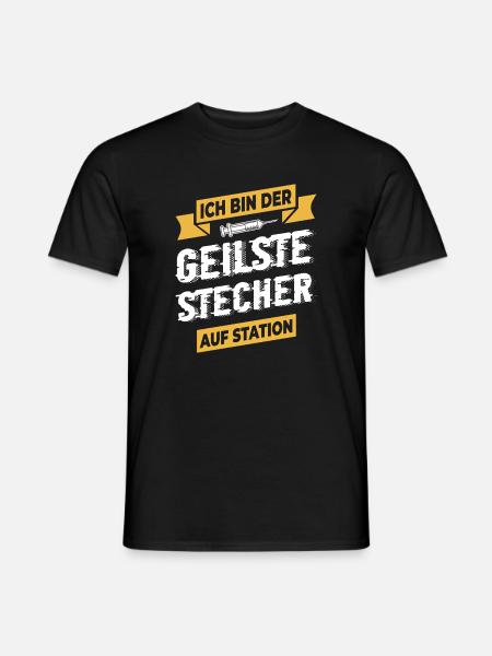 Krankenschwester Krankenpfleger - Männer T-Shirt - Schwarz