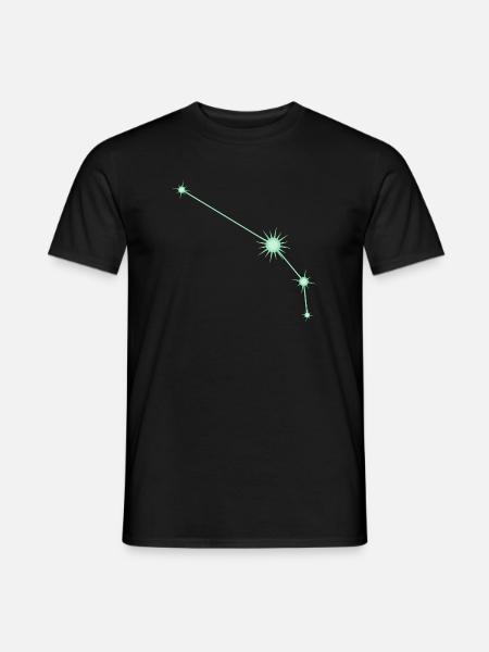 Widderstern, Sternbild, Tierkreiszeichen Grün - Männer T-Shirt - Schwarz
