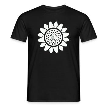 Sonnenblumenlinien Skizze Mint - Männer T-Shirt - Schwarz - Vorne - AI Model Male 178 light (178cm)