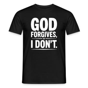 Gott vergibt, ich nicht. - Männer T-Shirt - Schwarz - Vorne - AI Model Male 178 light (178cm)