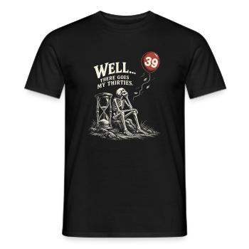 40 Geburtstag Skelett Schwarzer Humor Geschenkidee - Männer T-Shirt - Schwarz - Vorne - AI Model Male 178 light (178cm)