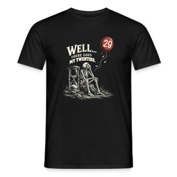 30 Geburtstag Skelett Schwarzer Humor Geschenkidee - Männer T-Shirt - Schwarz - Vorne - AI Model Male 178 light (178cm)