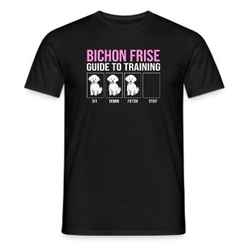 Bichon Frise - Männer T-Shirt - Schwarz - Vorne - AI Model Male 178 light (178cm)