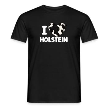 I Love Holstein Kuhherz Kuhliebe Geschenk - Männer T-Shirt - Schwarz - Vorne - AI Model Male 178 light (178cm)