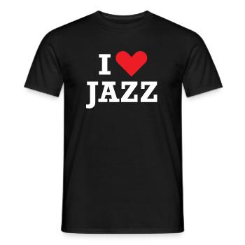 Ich liebe Jazz - Männer T-Shirt - Schwarz - Vorne - AI Model Male 178 light (178cm)
