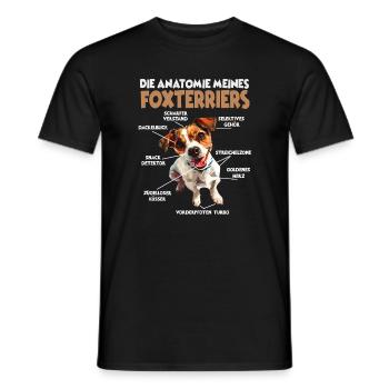 Foxterrier-Hundesport-Hundeliebhaber Foxterrier - Männer T-Shirt - Schwarz - Vorne - AI Model Male 178 light (178cm)