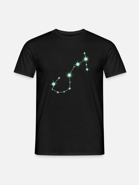 Skorpionstern, Sternbild, Tierkreiszeichen Grün - Männer T-Shirt - Schwarz
