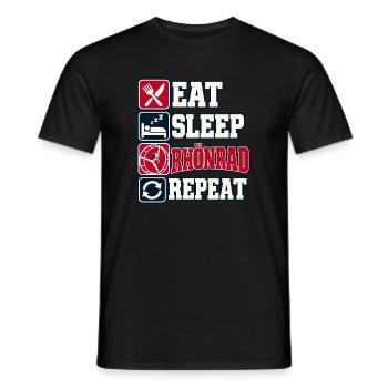 Eat Sleep Rhönrad Repeat - Männer T-Shirt - Schwarz - Vorne - AI Model Male 178 light (178cm)