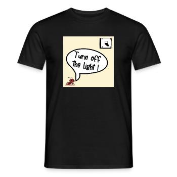 Mach das Licht aus - Männer T-Shirt - Schwarz - Vorne - AI Model Male 178 light (178cm)