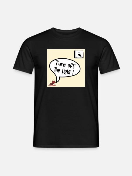 Mach das Licht aus - Männer T-Shirt - Schwarz