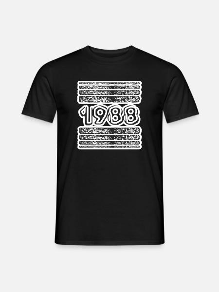 Jahr 1988 - Männer T-Shirt - Schwarz