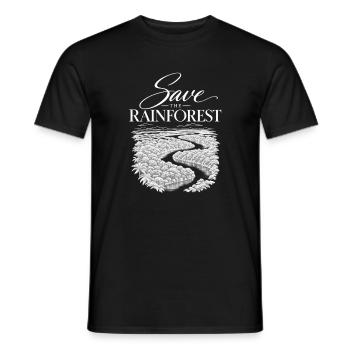 Tropischer Flusspfad Palmwald - Männer T-Shirt - Schwarz - Vorne - AI Model Male 178 light (178cm)