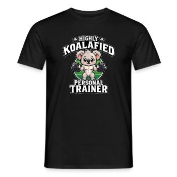 Niedlicher Koala-Fitnesstrainer Fitnesstrainer Kunst - Männer T-Shirt - Schwarz - Vorne - AI Model Male 178 light (178cm)