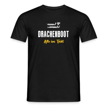 Drachenboot Team Geschenk Alle im Takt - Männer T-Shirt - Schwarz - Vorne - AI Model Male 178 light (178cm)