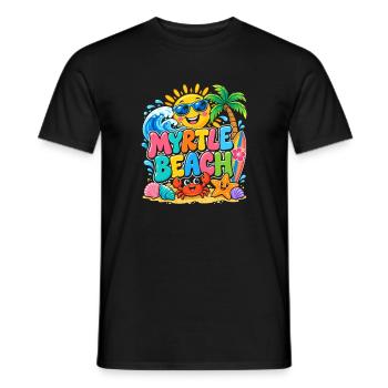 Myrtle Beach Sonne & Meer - Männer T-Shirt - Schwarz - Vorne - AI Model Male 178 light (178cm)