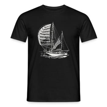 Segelboot Segeln Segler Meer Nautik Vintage Motiv - Männer T-Shirt - Schwarz - Vorne - AI Model Male 178 light (178cm)