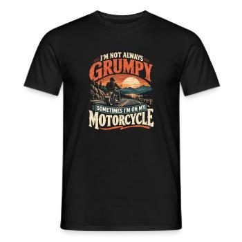 Manchmal bin ich auf meinem Motorrad lustiger Biker - Männer T-Shirt - Schwarz - Vorne - AI Model Male 178 light (178cm)