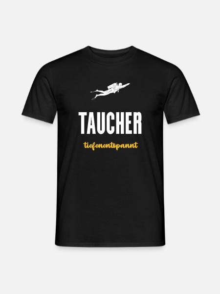 Taucher Geschenk Tiefenentspannt Tauchen - Männer T-Shirt - Schwarz
