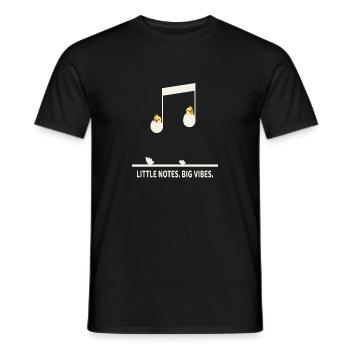 Little Notes Big Vibes – Musik Küken - Männer T-Shirt - Schwarz - Vorne - AI Model Male 178 light (178cm)