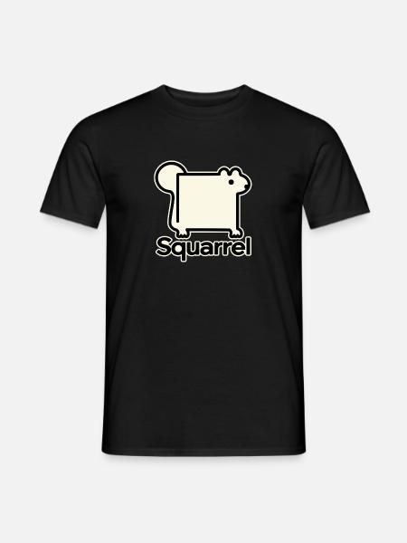 Eckhörnchen - Männer T-Shirt - Schwarz