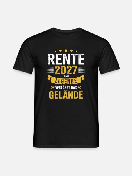 RENTE 2027 - EINE LEGENDE VERLÄSST DAS GELÄNDE! - Männer T-Shirt - Schwarz