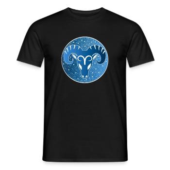 Tierkreiszeichen: Widder - Männer T-Shirt - Schwarz - Vorne - AI Model Male 178 light (178cm)