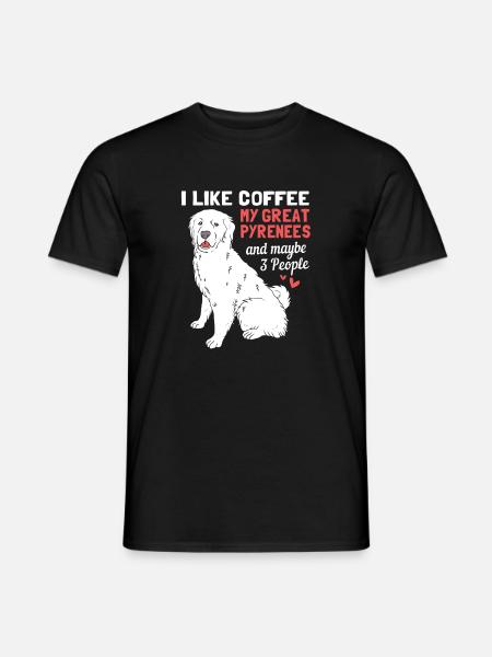 Pyrenäenhund - Männer T-Shirt - Schwarz