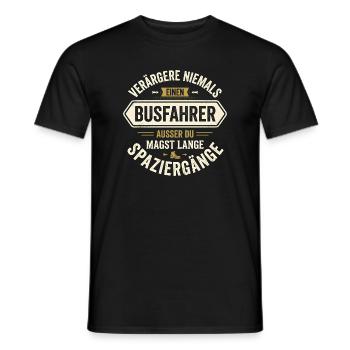 Busfahrer Nie Verärgern Langer Spaziergang Spruch - Männer T-Shirt - Schwarz - Vorne - AI Model Male 178 light (178cm)