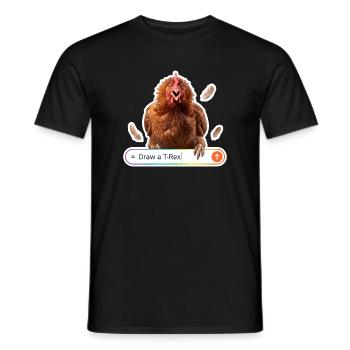 NOAI Trex - Männer T-Shirt - Schwarz - Vorne - AI Model Male 178 light (178cm)