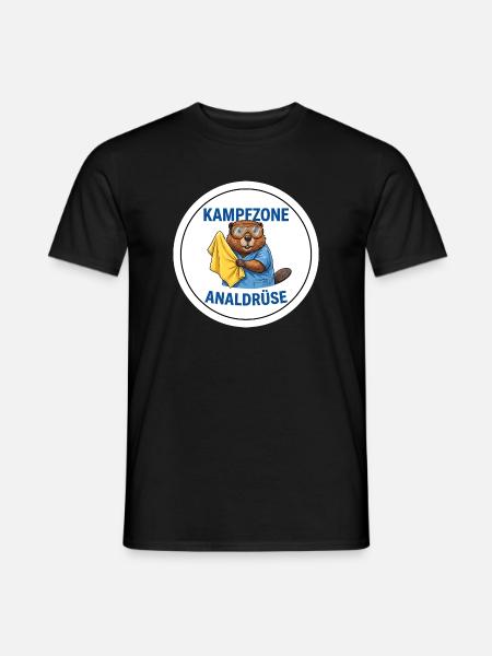 Kampfzone Analdrüse TFA Motiv - Männer T-Shirt - Schwarz
