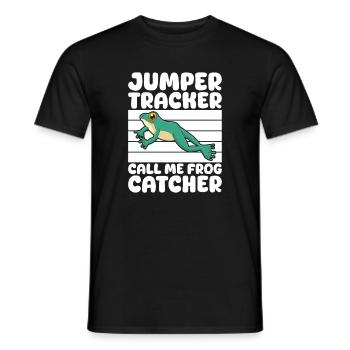 Frog Catcher Jumper Tracker Call Me Catcher Frog - Männer T-Shirt - Schwarz - Vorne - AI Model Male 178 light (178cm)