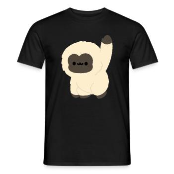 Kawaii Gibbon - Männer T-Shirt - Schwarz - Vorne - AI Model Male 178 light (178cm)